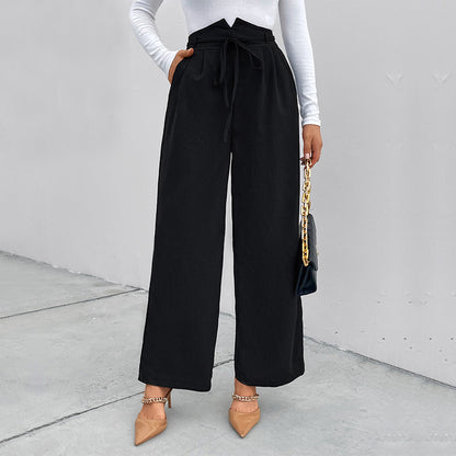 LOVECCR 2025  casual high-waisted wide-leg pants straight commuting new casual pants Hot autumn and winter loose suit pants