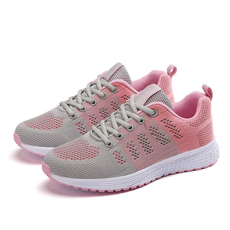 loveccr Cross-Border plus Size Pinduoduo Outdoor Shoes Women's Delivery  Sneaker Running Shoes Student Mesh Women's Shoes