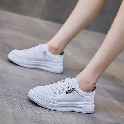 loveccr White Shoes Women's Summer  New Mesh Shoes Breathable Mesh Versatile Thin Casual Platform Spring and Summer Sports Board Shoes