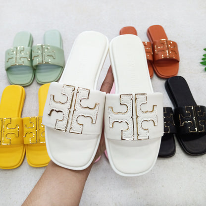 TB Slippers Women's  Summer New Slippers Beach Casual HOT and NEW Cross Border Leather Sandals Slippers