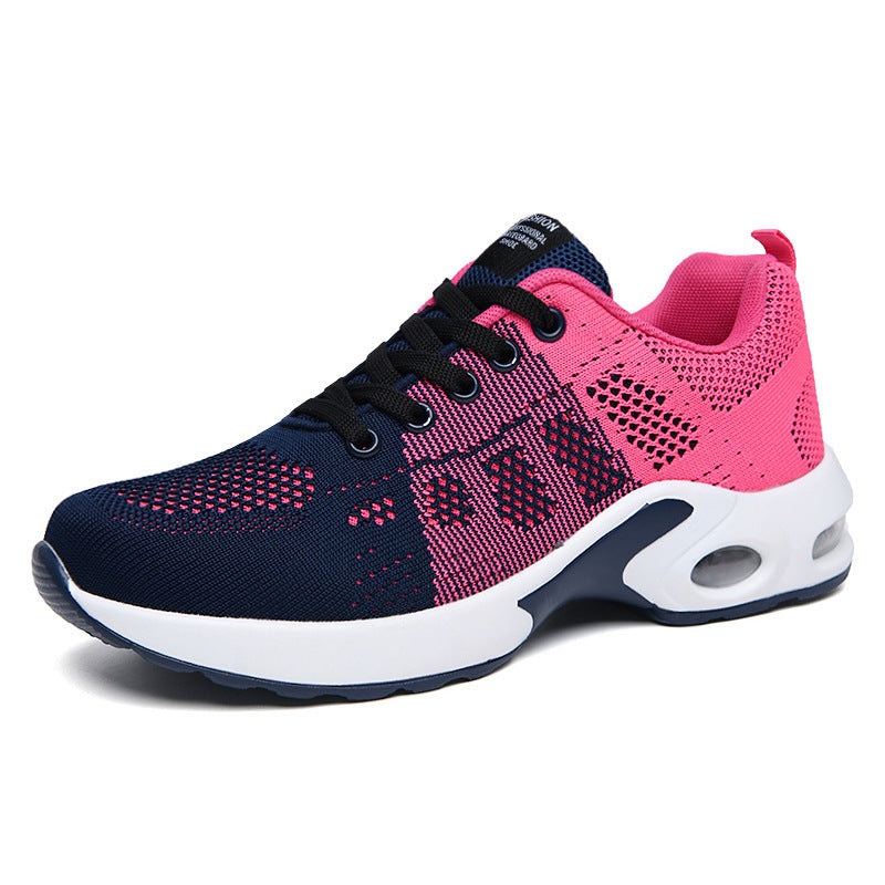 loveccr Cross-Border Four Seasons Mesh Breathable Fashionable Sports Ultra-Light Women's Shoes Fashionable Flying Woven Casual Running Shoes Jinjiang Cold Sticky