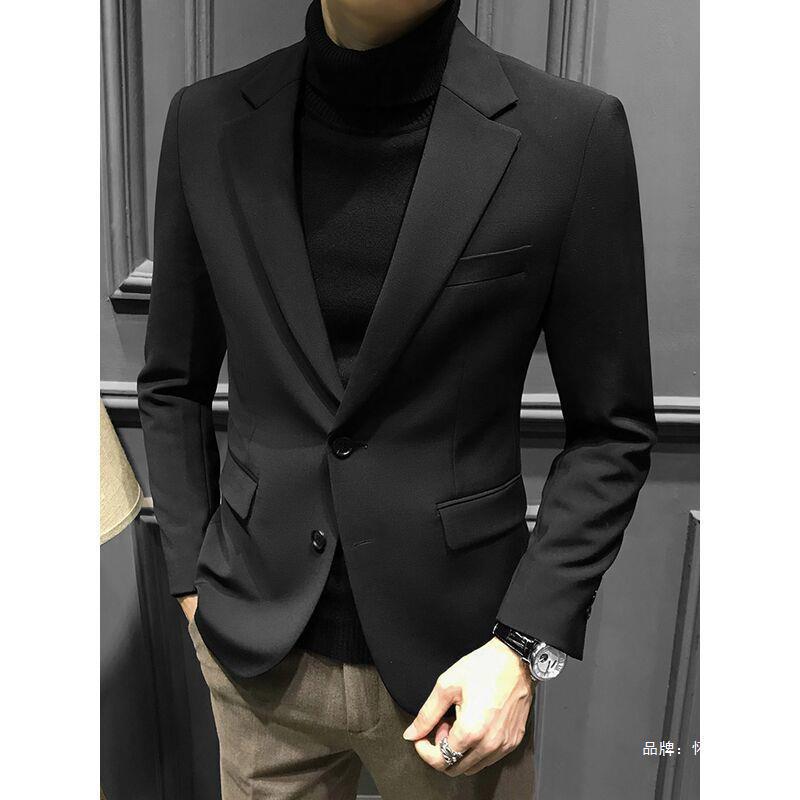LOVECCR  Spring and Autumn Men's Small Suit Jacket Korean Style Wedding Bridegroom Dress Casual Single Suit Business Men's Direct Sales