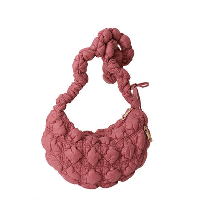 loveccr New South Korea Niche Cloud Bag Ins Idle Style Bubble Pleated down Bag Lightweight Sponge Shoulder Bag