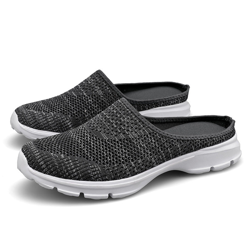 Slip-on Lazy Pump Half Slippers Women's Outdoor Summer Mesh Women's Walking Slippers