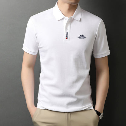 Men's Short-Sleeved Polo Shirt  Summer T-shirt Business Casual Classic Men's High-Grade Temperament Lapel Men