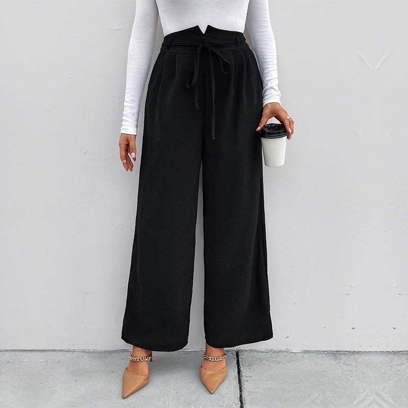 LOVECCR 2025  casual high-waisted wide-leg pants straight commuting new casual pants Hot autumn and winter loose suit pants