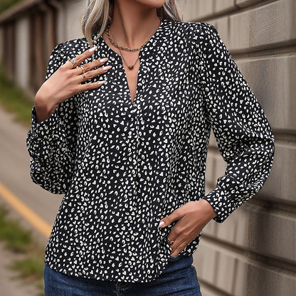 LOVECCR New Hot Trade Wholesale Hot Autumn New 2025 Women's  Long Sleeve Leopard Print Shirt Women