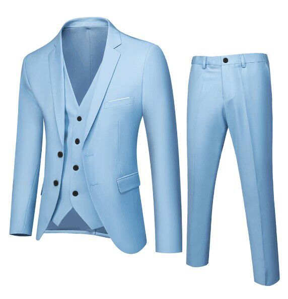 Suit Suit Men's Three-Piece Suit Business Casual Suit Business Clothing Groomsman Suit Groom Wedding Suit Summer