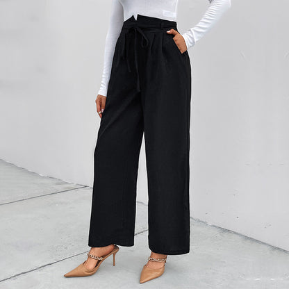 LOVECCR 2025  casual high-waisted wide-leg pants straight commuting new casual pants Hot autumn and winter loose suit pants