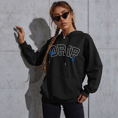 LOVECCR popular new autumn and winter leisure sports hoodie South East Asia New Popular trade women's butterfly print hooded sweater