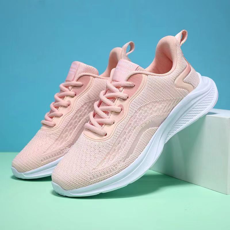 loveccr Women's Shoes Autumn New Women's Flying Woven Lightweight Breathable Shoes Wholesale Running Shoes Factory Casual Sneaker Women's