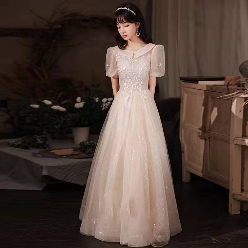 LOVECCR Art Exam Evening Dress Female Banquet Fairy Art Student Solo Temperament Dress Adult Ceremony High School Student