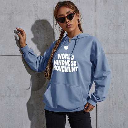 LOVECCR popular new autumn and winter leisure sports hoodie South East Asia New Popular trade women's letter-printed hooded sweater