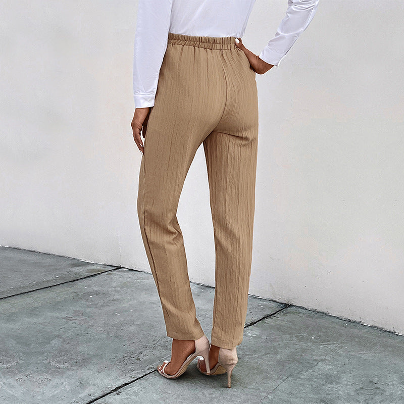 LOVECCR  2025 women's clothing new high-waisted trousers casual pants  autumn casual women's pleated women's pants