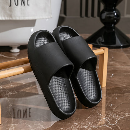 New Bathroom Slippers Summer Couple Men and Women Waterproof and Hard-Wearing Non-Slip Home Indoor Home Hollow-out Platform Sandals