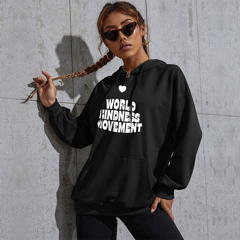 LOVECCR popular new autumn and winter leisure sports hoodie South East Asia New Popular trade women's letter-printed hooded sweater