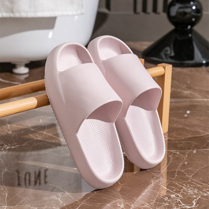 New Bathroom Slippers Summer Couple Men and Women Waterproof and Hard-Wearing Non-Slip Home Indoor Home Hollow-out Platform Sandals