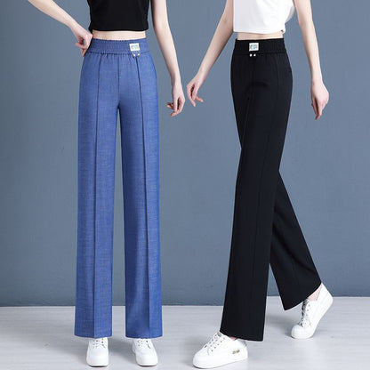 Lyocell Jeans Summer Thin 2024 New Drooping Straight Pants Slimming Women's Casual Versatile Pants Trousers