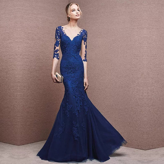 LOVECCR  Evening Dress for Women 2022 New Simple and Elegant Dinner Party Host Dress Elegant Long Slimming Gorgeous Queen