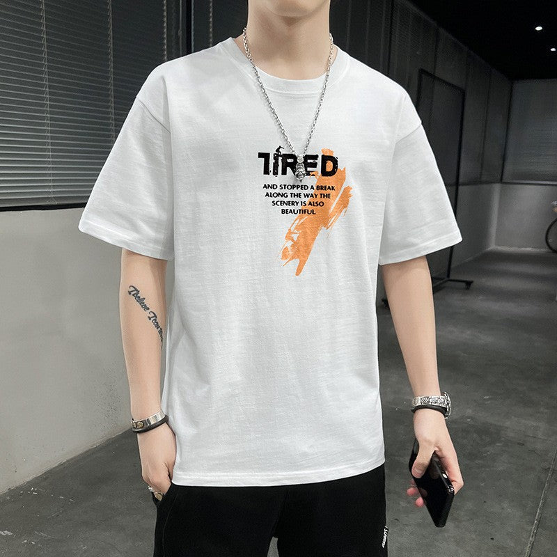 New Summer Men's Short Sleeve T-shirt Men's Fashion Brand Cotton T-shirt Men's T Loose Half Sleeve Thin Tops Men's Fashion Wear