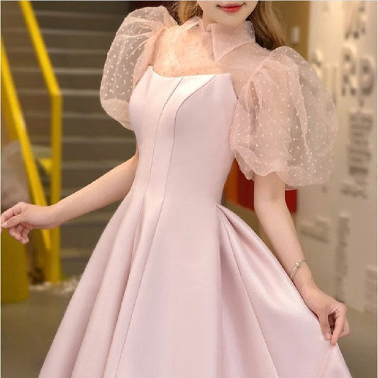 LOVECCR  Pink Evening Dress Light Luxury Minority Toast Dress Bride Engagement Bridesmaid Dress Women's Daily Wearable One Piece Dropshipping