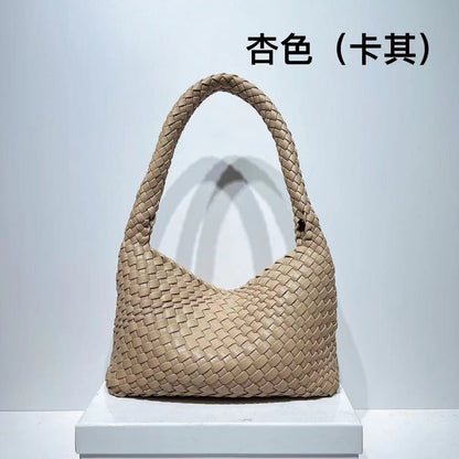 loveccr Niche Women Bag Hand-Woven Lunch Box Bag High-Grade Underarm Bag Women's Bag  Cross-Border Portable Shoulder Bag