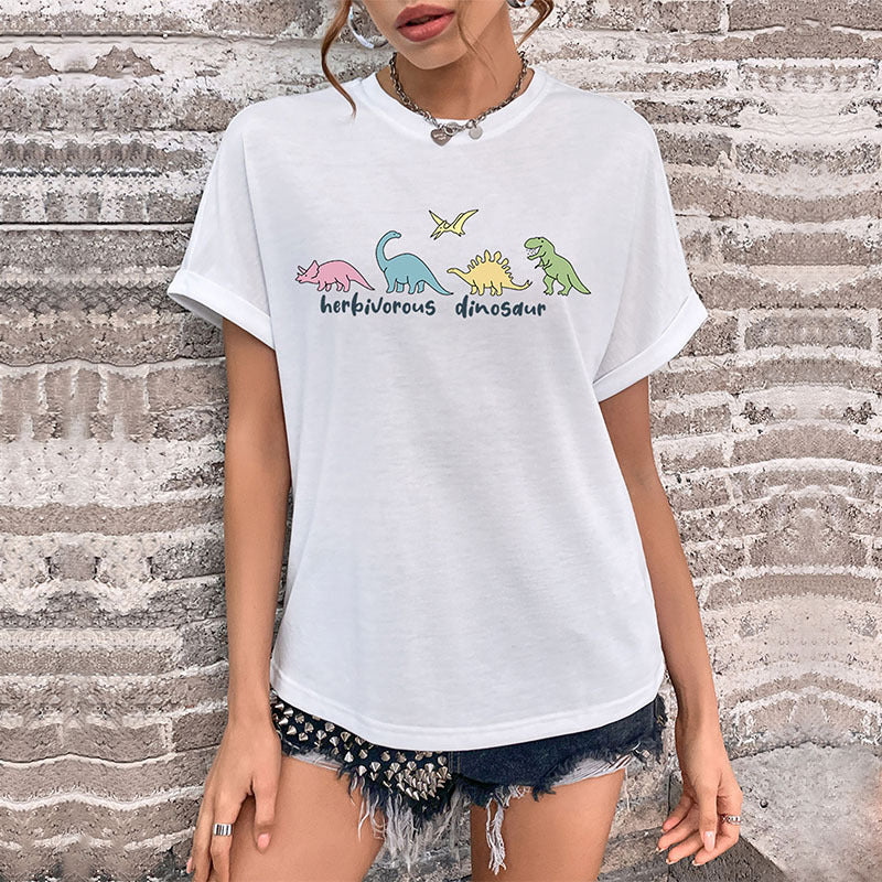 LOVECCR new popular summer 2025 women's clothing crew neck printed top Guangzhou Popular trade short-sleeved t-shirt