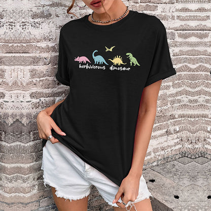 LOVECCR new popular summer 2025 women's clothing crew neck printed top Guangzhou Popular trade short-sleeved t-shirt