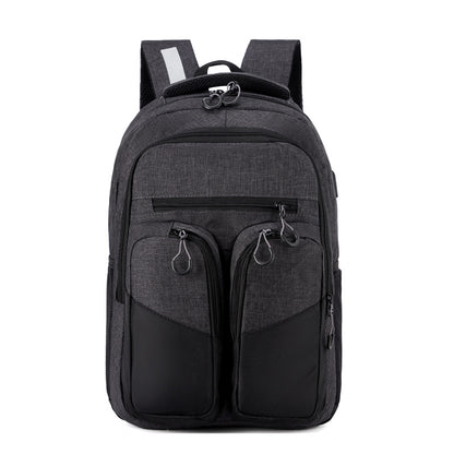 loveccr Backpack Men's Large Capacity  Winter New Fashion Commuter Bag Business Computer Bag Student Class Backpack