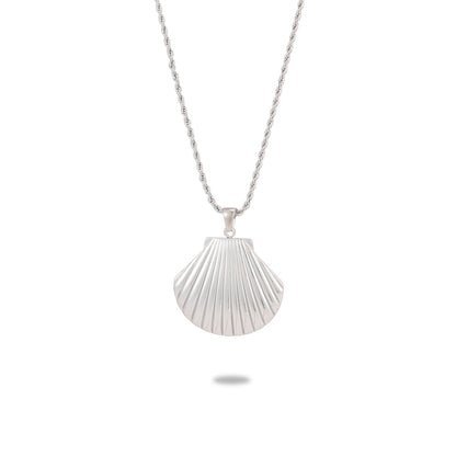 HOTan and NEWn New Marine Shell Pearl Titanium Steel Necklace Suit Combination Women's Affordable Luxury Fashion All-Match Stainless Steel Pendant