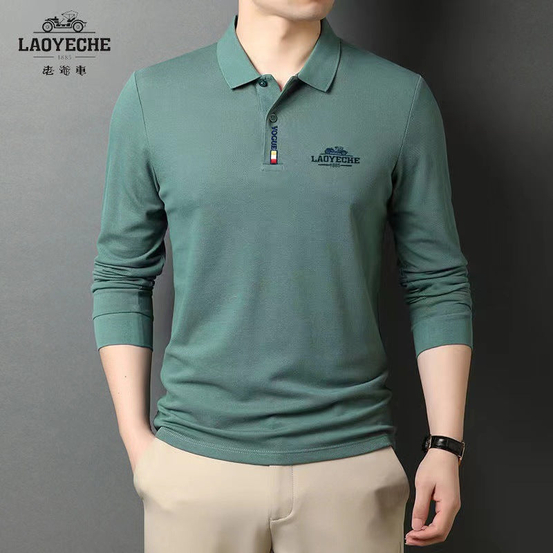 Men's Short-Sleeved Polo Shirt  Summer T-shirt Business Casual Classic Men's High-Grade Temperament Lapel Men