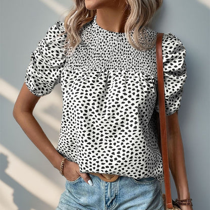 LOVECCR Popular trade popular summer new 2025 New commuter women's fashion pullover leopard print shirt women