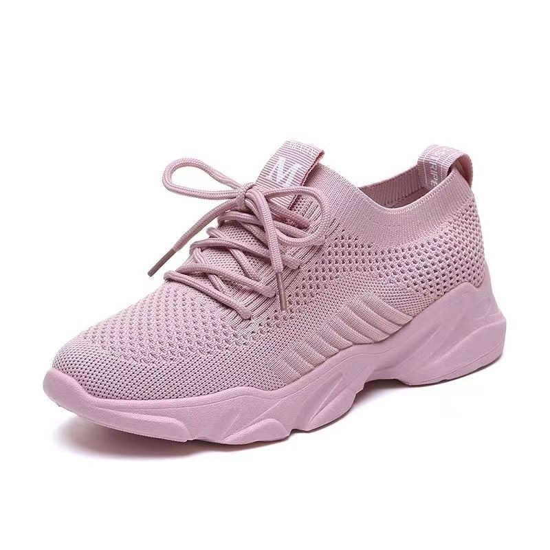 loveccr New Fashion Fly-Kit Mesh Women's Sneaker Women's Fashion Korean Casual Shoes Foreign Trade Wholesale Stall Wholesale Shoes