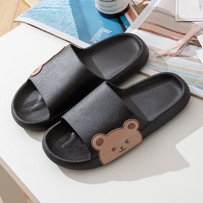 Platform Slippers Women's Summer Home Indoor Bathroom Bath Non-Slip Flip-Flops Couple's Drooping Ins Sandals