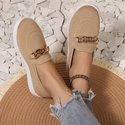 loveccr Loafers Women's  Spring/Summer New Fly Woven Mesh Breathable Shoes Women's Cross-Border plus Size round Toe Shallow Mouth Sneakers Women