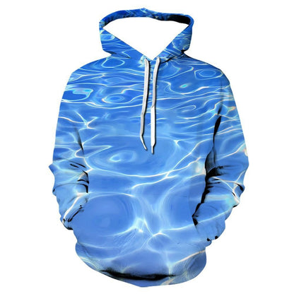 Foreign Trade Men's Cross-Border  Hot Sale 3D plus Size Sweater Vortex Printed Long-Sleeved Hoodie Men's Sportswear