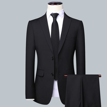 LOVECCR   Men's Suit Set Three-Piece Korean Slim Suit Men's Business Professional Formal Wear Best Man Groom Wedding Suit