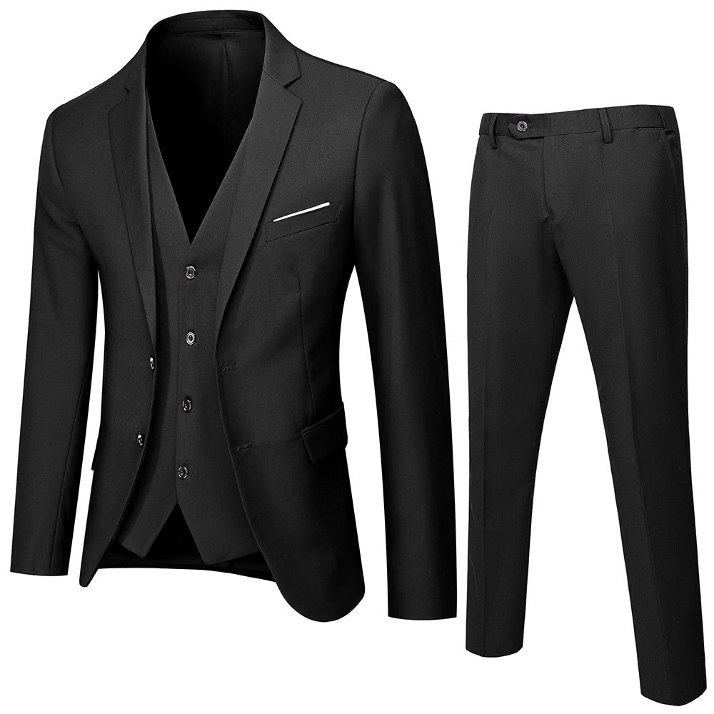 Suit Suit Men's Three-Piece Suit Business Casual Suit Business Clothing Groomsman Suit Groom Wedding Suit Summer