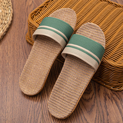 Four Seasons Sandals Linen Slippers Women's Home Breathable Indoor Lightweight New Slippers Home Shoes Slippers Wholesale