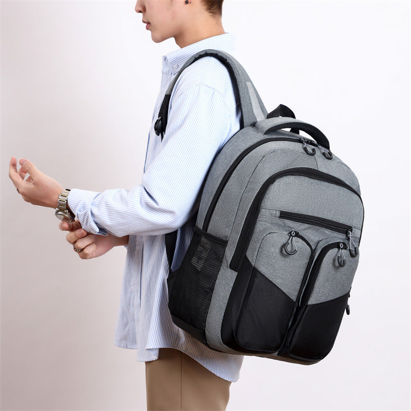 loveccr Backpack Men's Large Capacity  Winter New Fashion Commuter Bag Business Computer Bag Student Class Backpack