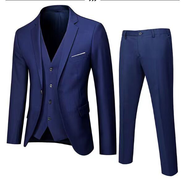 Suit Suit Men's Three-Piece Suit Business Casual Suit Business Clothing Groomsman Suit Groom Wedding Suit Summer