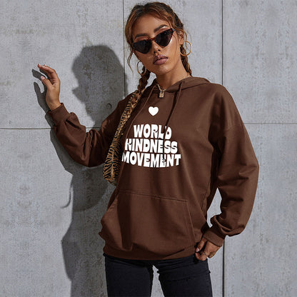 LOVECCR popular new autumn and winter leisure sports hoodie South East Asia New Popular trade women's letter-printed hooded sweater