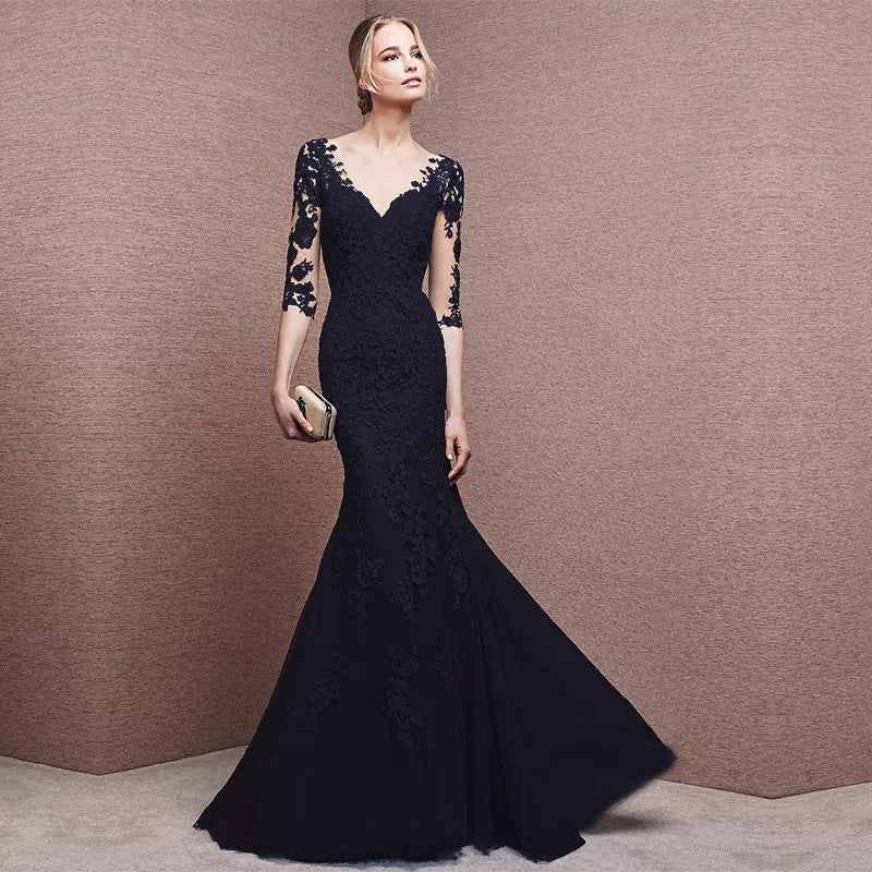 LOVECCR  Evening Dress for Women 2022 New Simple and Elegant Dinner Party Host Dress Elegant Long Slimming Gorgeous Queen