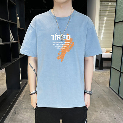 New Summer Men's Short Sleeve T-shirt Men's Fashion Brand Cotton T-shirt Men's T Loose Half Sleeve Thin Tops Men's Fashion Wear