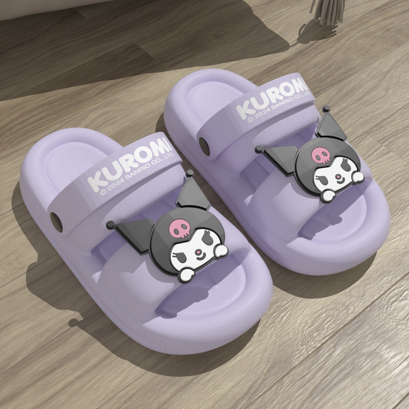 New Sanrio Cinnamoroll Babycinnamoroll Sandals Women's Summer Home Cartoon Soft Bottom Non-Slip Drooping Sandals Can Be Worn outside