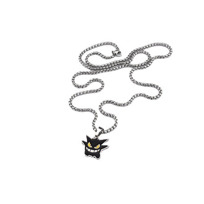 Couple Accessories Special-Interest Design Ins Gengar Street Disco Cute Wild Necklace Pendant Sweater Chain Wholesale