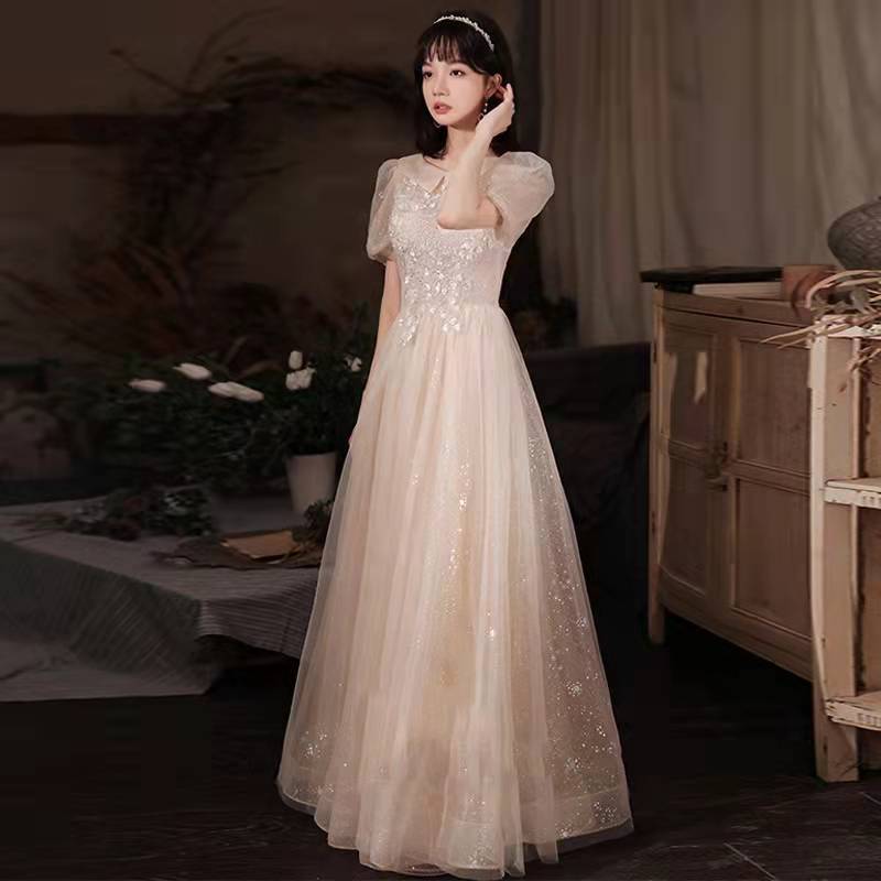 LOVECCR Art Exam Evening Dress Female Banquet Fairy Art Student Solo Temperament Dress Adult Ceremony High School Student