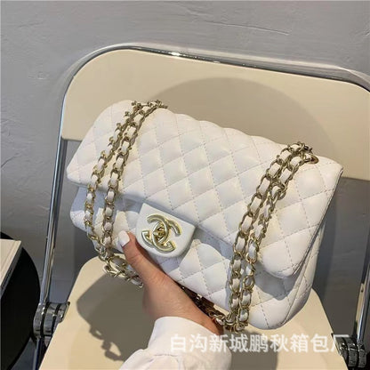 loveccr High-Grade Bag  New Classic Style Rhombus Chain Bag Hot Sale Women's Bag Cross-Border Shoulder Messenger Bag Outer Order