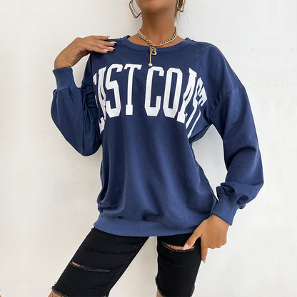 LOVECCR New  Hot Trade popular New Spring and Winter Women's Clothing 2025 Bottom Crew Neck Long Sleeve Alphabet Sweater