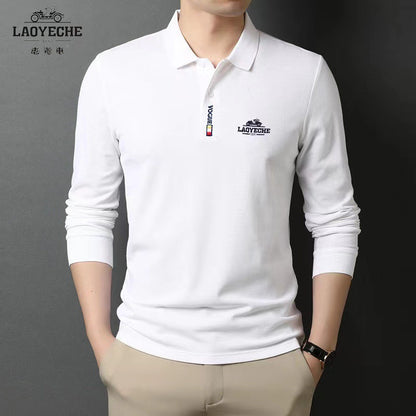 Men's Short-Sleeved Polo Shirt  Summer T-shirt Business Casual Classic Men's High-Grade Temperament Lapel Men